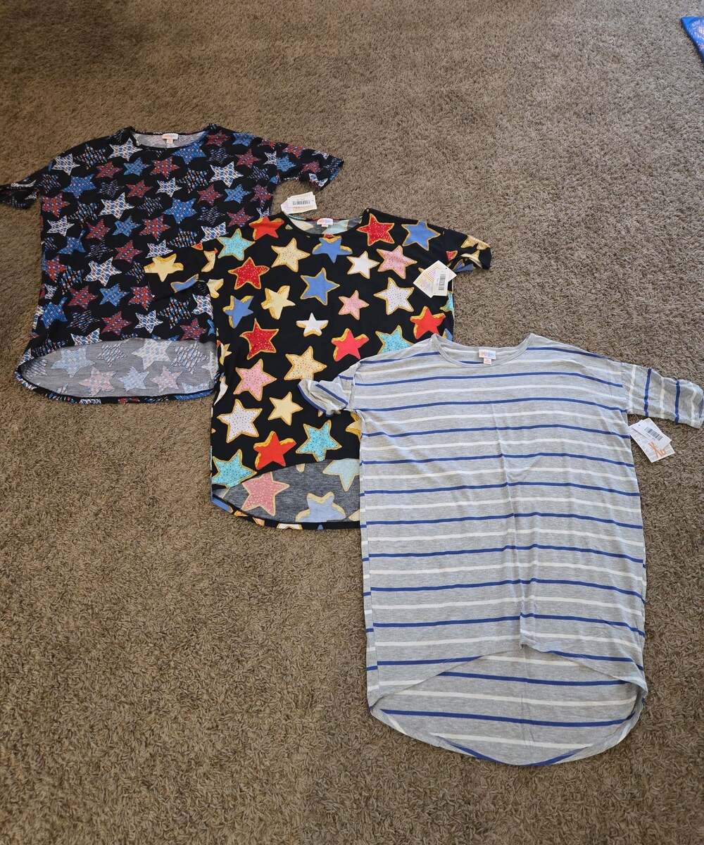** New LuLaRoe lot of 3 Irma size xs star